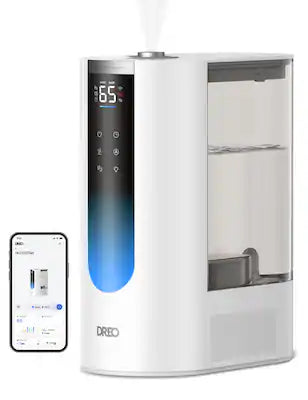 DREO - 6L Smart Humidifier for Bedroom, Cool & Warm Mist, Large Room, 45H Runtime for Baby, Plant, App/Alexa/Google Control
