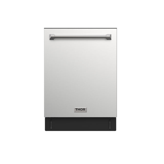 Front. Thor Kitchen - 24" Top Control Built-In Dishwasher Stainless Steel Tub with 3rd Rack, 47 dBA - Stainless Steel.