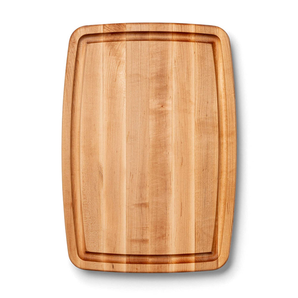 John Boos - Wood Edge Grain Reversible Oval Cutting Board, 20" x 14" x 1.5" - Maple