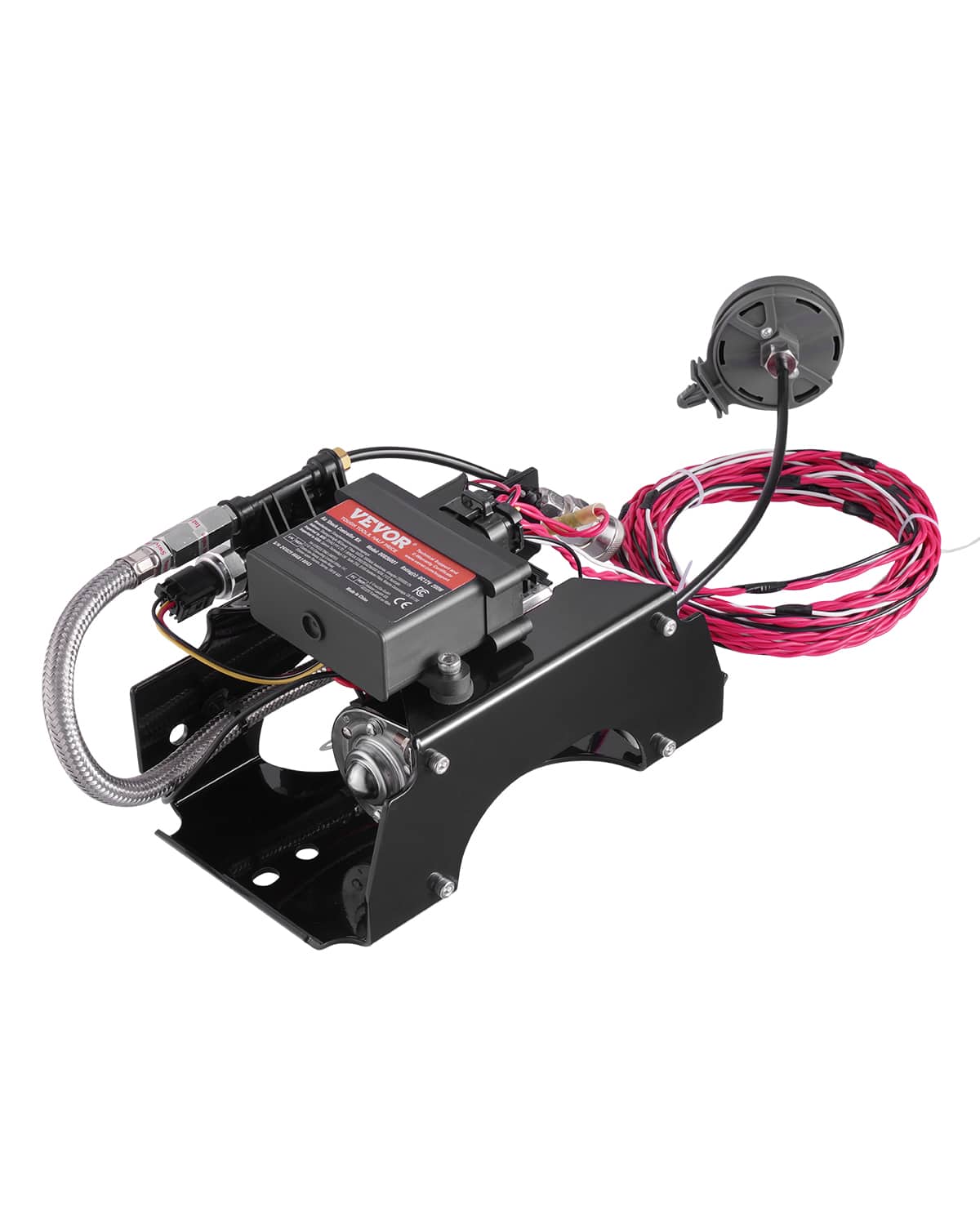VEVOR - Air Shock Controller Kit, 12V 100PSI Wireless On Board Air Compressor System, App or Remote Control Compressor Kit - Black