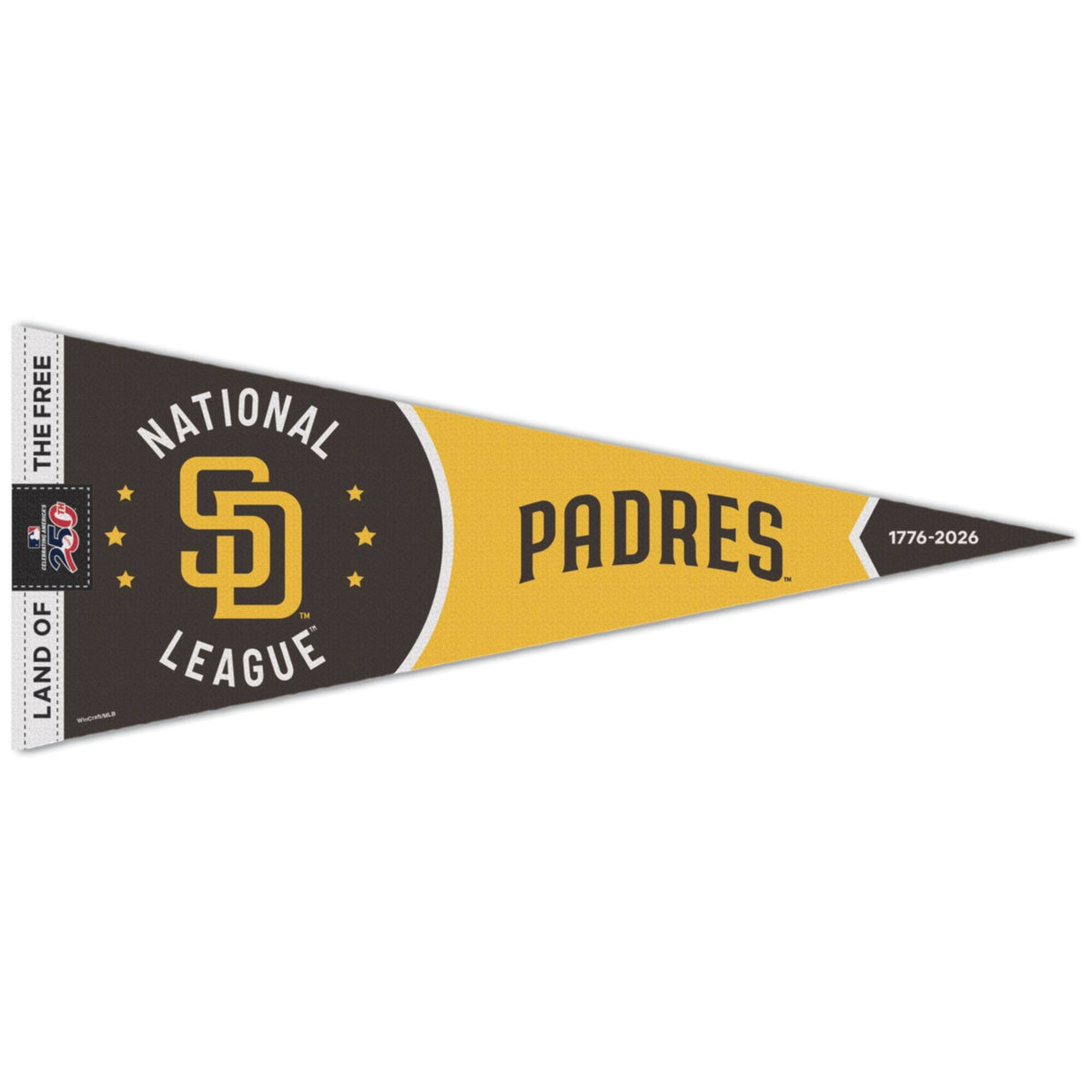 WinCraft - San Diego Padres 12" x 30" America 250 Premium Pennant - Multicolor
