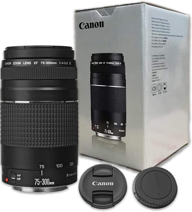 Canon Zoom Lens EF 75-300mm 1:4-5.6 III

75-300mm

AF MF

1.5m/4.9ft

Canon