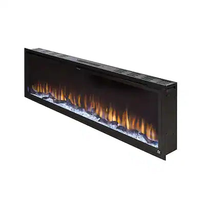 Touchstone Home Products - 60 in. Wall Mounted Recessed Sideline Elite Smart Electric Fireplace 1500W