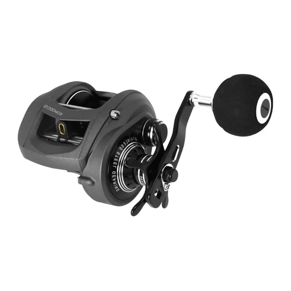 Okuma - Baitcaster GR: 6.4:1 BB: 6HPB+1RB Braid: 230/50 150yds-20lb (Left Hand) - Black