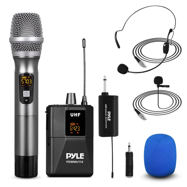 UHF  
PYLE MICROPHONE  
PYLE PDWMU114  

UHF  
PYLE MICROPHONE  

CHA 0.5103  
MIC 0.5103  

CHA 0.5103  
MIC 0.5103  

UHF  
PYLE MICROPHONE  

CHA 0.5103  
MIC 0.5103  

CHA 0.5103  
MIC 0.5103