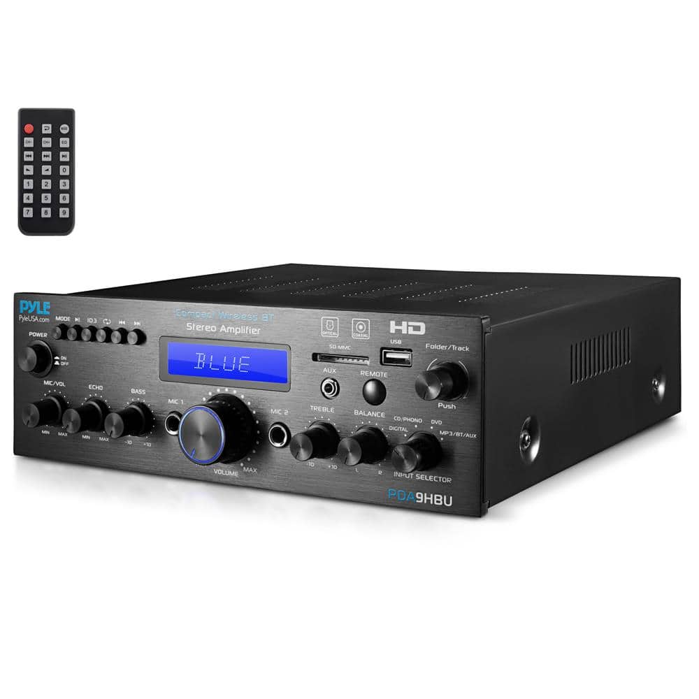 Pyle - Bluetooth Stereo Amplifier Receiver - Black
