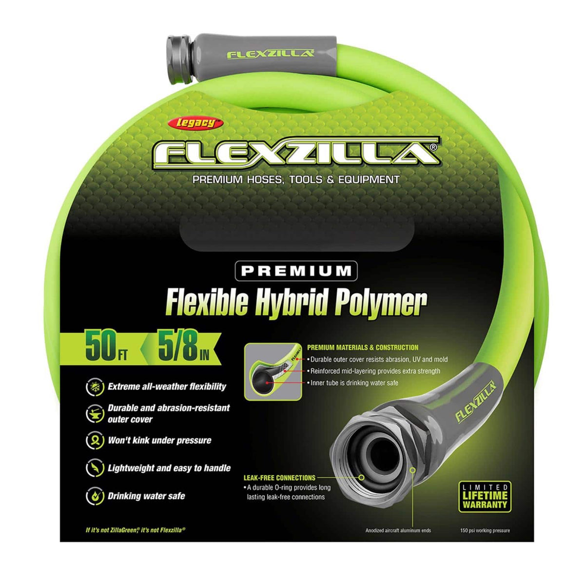 LEGACY - Flexzilla SwivelGrip 5/8 in D X 50 ft L Medium Duty Premium Grade Garden Hose