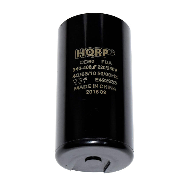 HQRP CD60 FDA 340-408µF 220/250V 40/65/10 50/60Hz LR E492933 MADE IN CHINA 2018 09