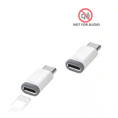 Qixxronics - Lightning to USB-C Adapter, (2-Pack) Lightning Female to USB C Male Adapter Data Transfer & Charging NOT FOR AUDIO/OTG