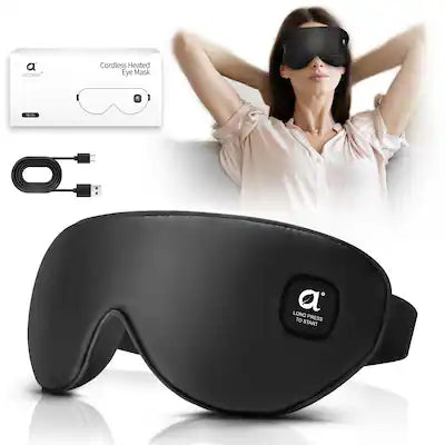 Arboleaf - Heated Eye Mask, Cordless Warm Compress for Dry Eyes, Temp Control, Light Blocking, Travel-Ready