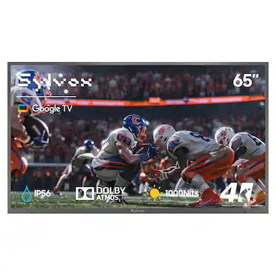 Sylvox - 65" Outdoor TV, 1000nits Google Smart TV, IP56 Waterproof Partial Sun Outside TV(Deck Pro3.0）