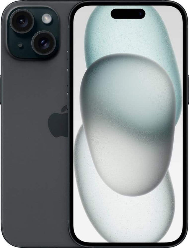 Front. Apple - iPhone 15 A2846 (Fully Unlocked) 256GB - Black.