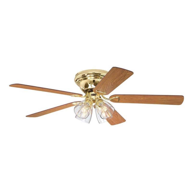 Front. Westinghouse - Westinghouse 52 in. Polished Brass Brown LED Indoor Ceiling Fan - Brown.