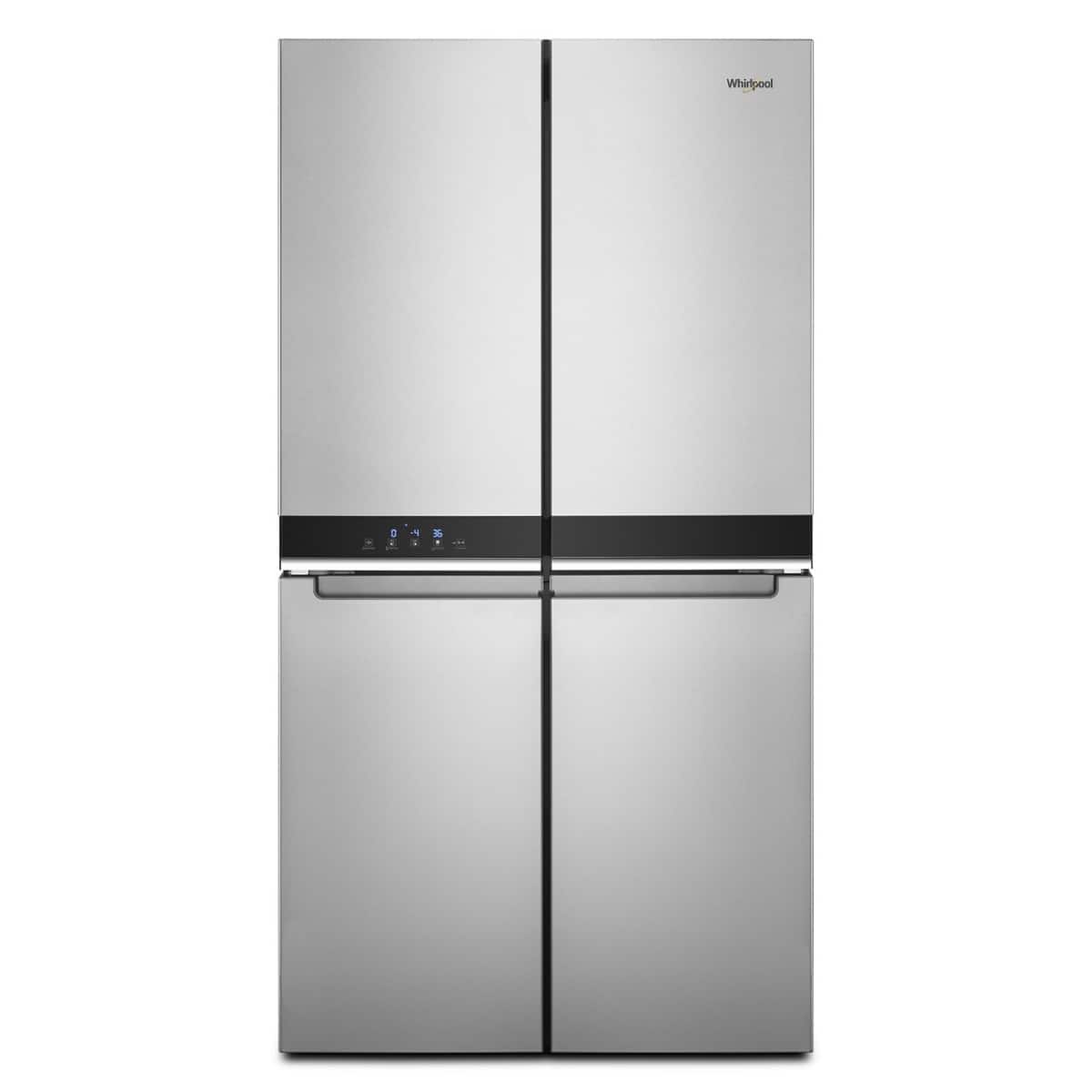 Whirlpool - 36 in. Wide 19.4 cu. ft. Counter Depth 4 Door Refrigerator - Fingerprint-Resistant Stainless Finish
