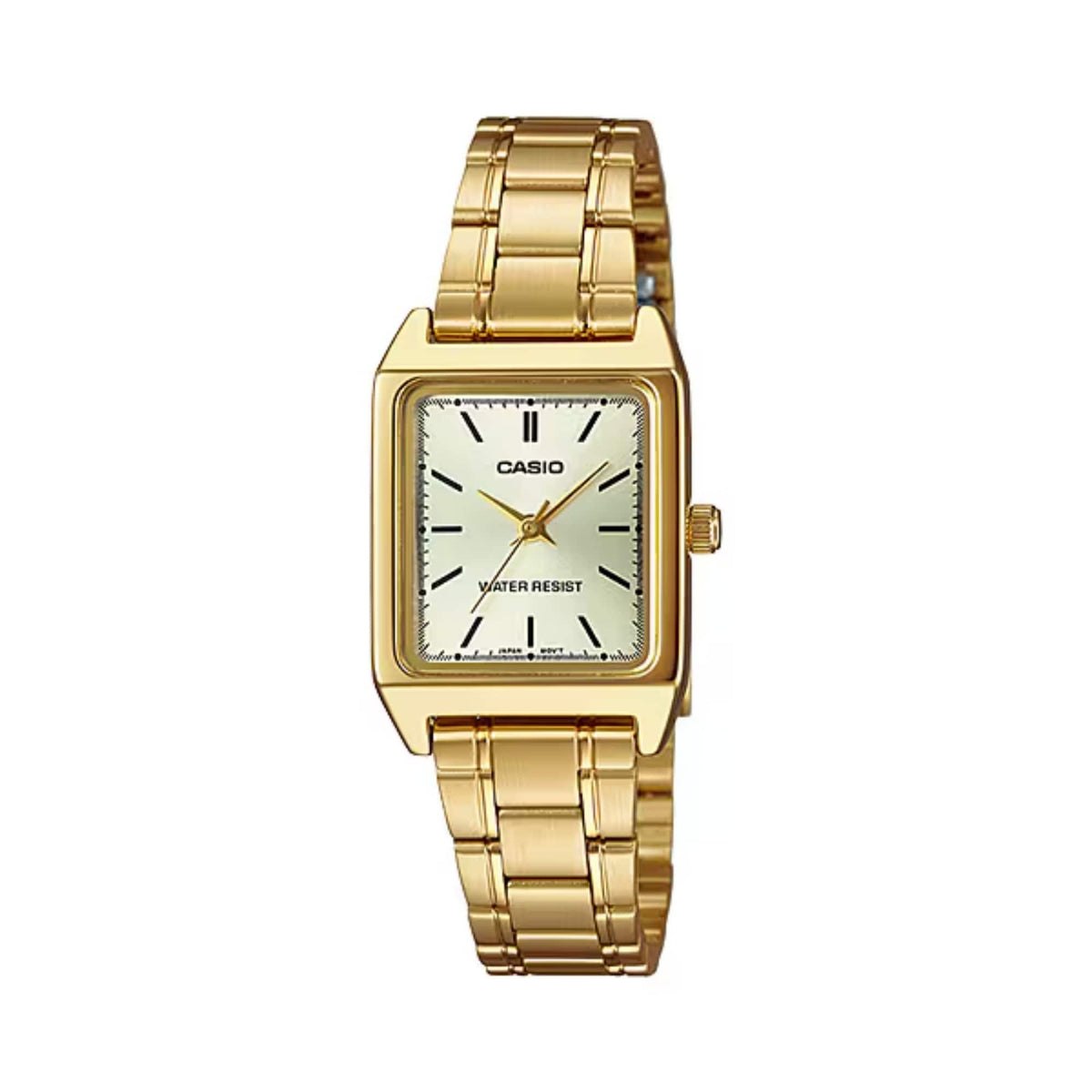 Casio - Women’s Analog Watch Champagne Dial Steel Bracelet - LTP-V007G-9EUDF - Gold