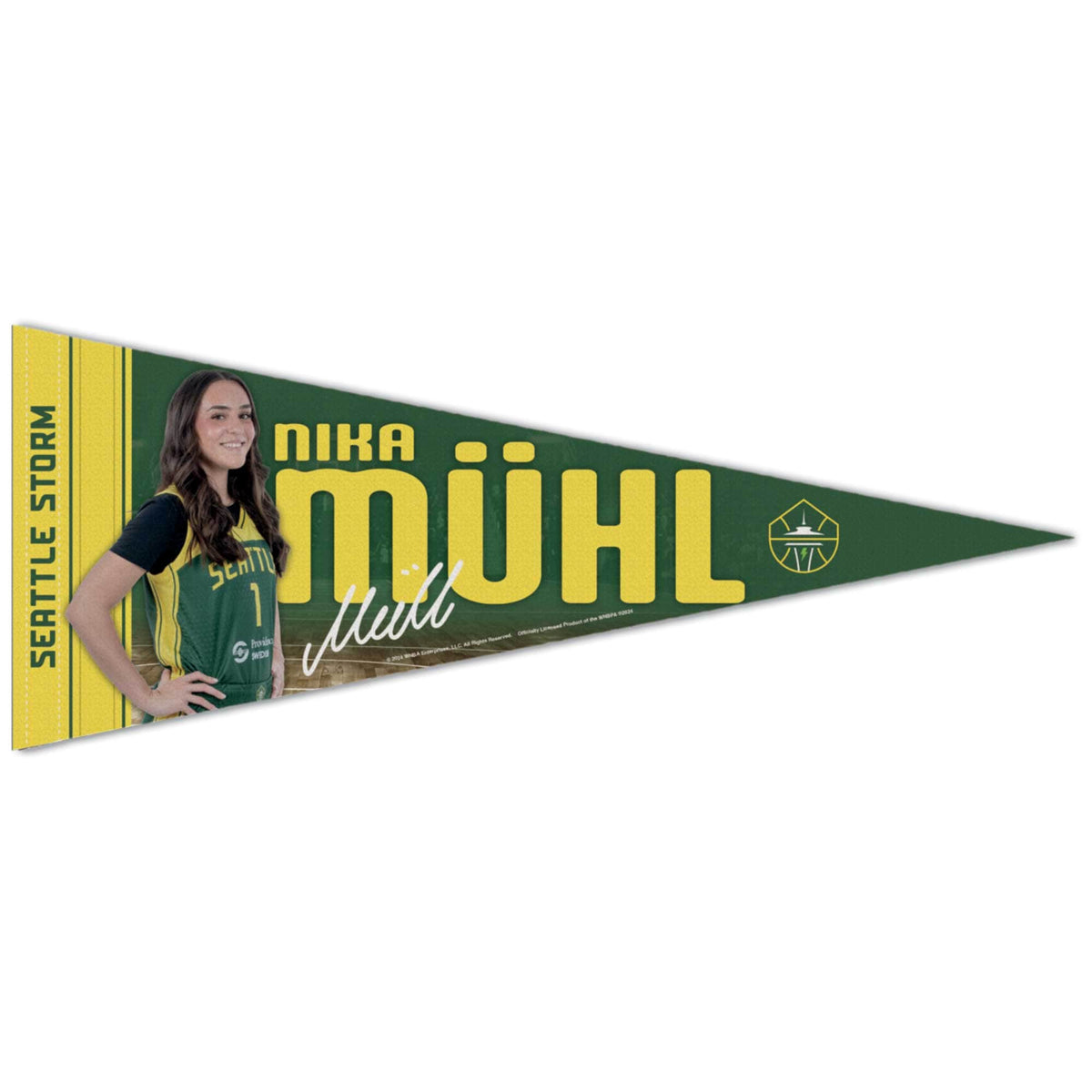 WinCraft - Nika Muhl Seattle Storm 12" x 30" Premium Pennant - Multicolor