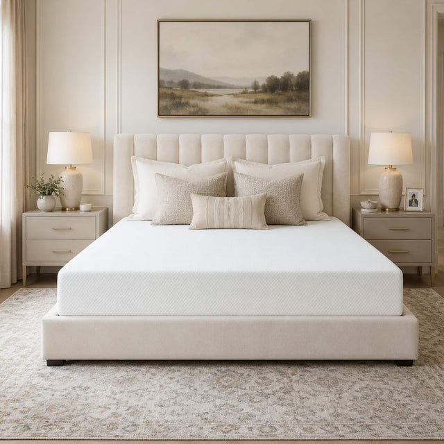 Front. Anysun - 12" Twin Memory Foam Mattress – Gel-Infused Cooling Layer, High-Density Support, CertiPUR-US Certified - White.