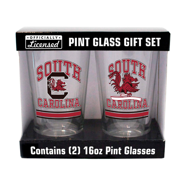 OFFICIALLY Licensed  
PINT GLASS GIFT SET  
SOUTH CAROLINA  
Contains (2) 16oz Pint Glasses