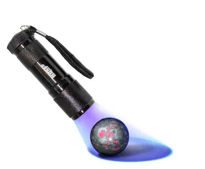 HQRP - 365 nm UV Blacklight Flashlight - 9 LED Mineral Gem Fluorescence