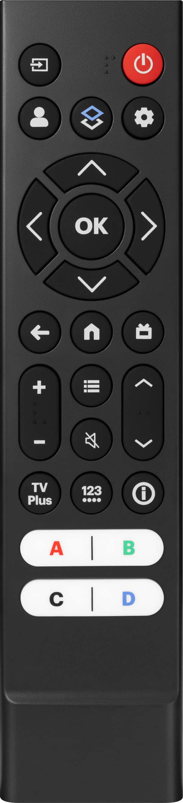Insignia™ - Replacement Remote for TCL TVs - Black