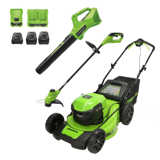 - 12 + PIA
- L MI 1 greenworks
- 1 A DYO05S NO
- 0 I KS reep 20" Fu greenworks 200