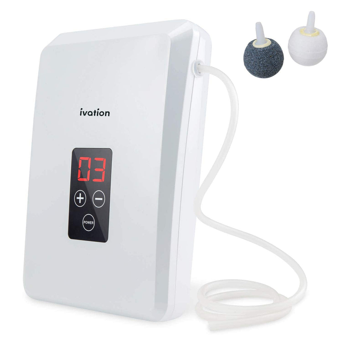 Ivation - Portable Ozone Generator 600mg/h – Multipurpose Air Purifier & Freshening System - White