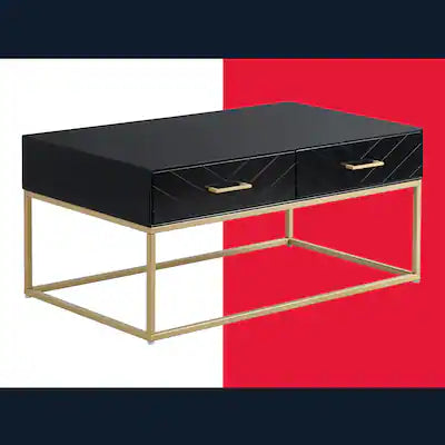 Tommy Hilfiger - Ellias Coffee Table, Black and Gold