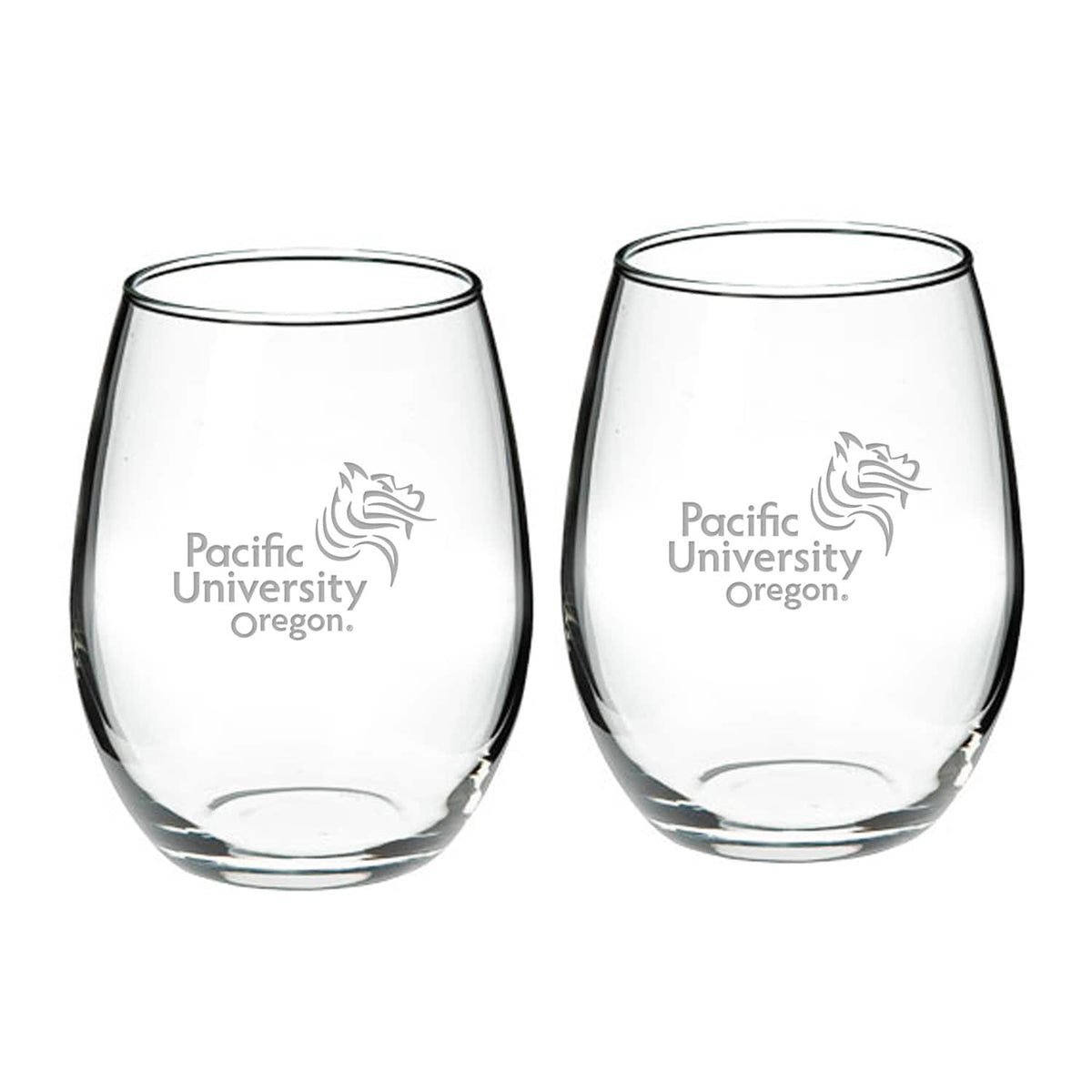 Jardine - Pacific Boxers Team Logo Two-Piece 21oz. Stemless Wine Glass Set - Multicolor