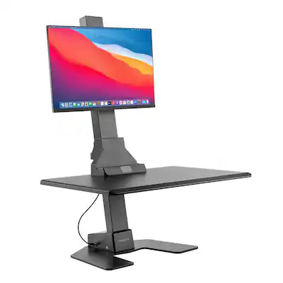 Mount-It! - Electric Standing Desk Converter with Height Adjustment & Built-In Monitor Mount for Ergonomic Sit-Stand Work