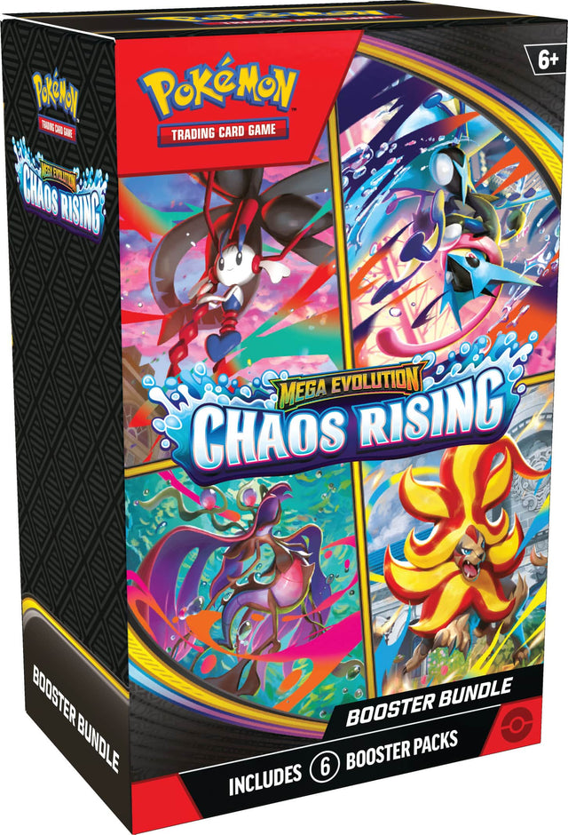 Pokémon - Trading Card Game: Mega Evolution Chaos Rising Booster Bundle  
Includes 6 Booster Packs