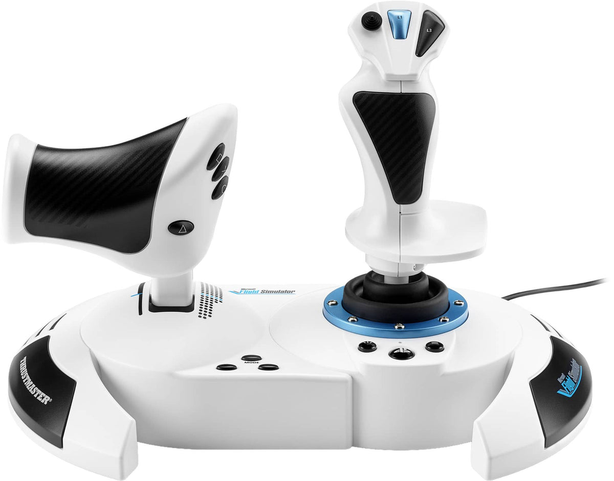 Thrustmaster - T.Flight Hotas 5 Microsoft Flight Simulator Controller Joystick & Throttle PS5 PS4 Windows Official MS Flight Sim - White