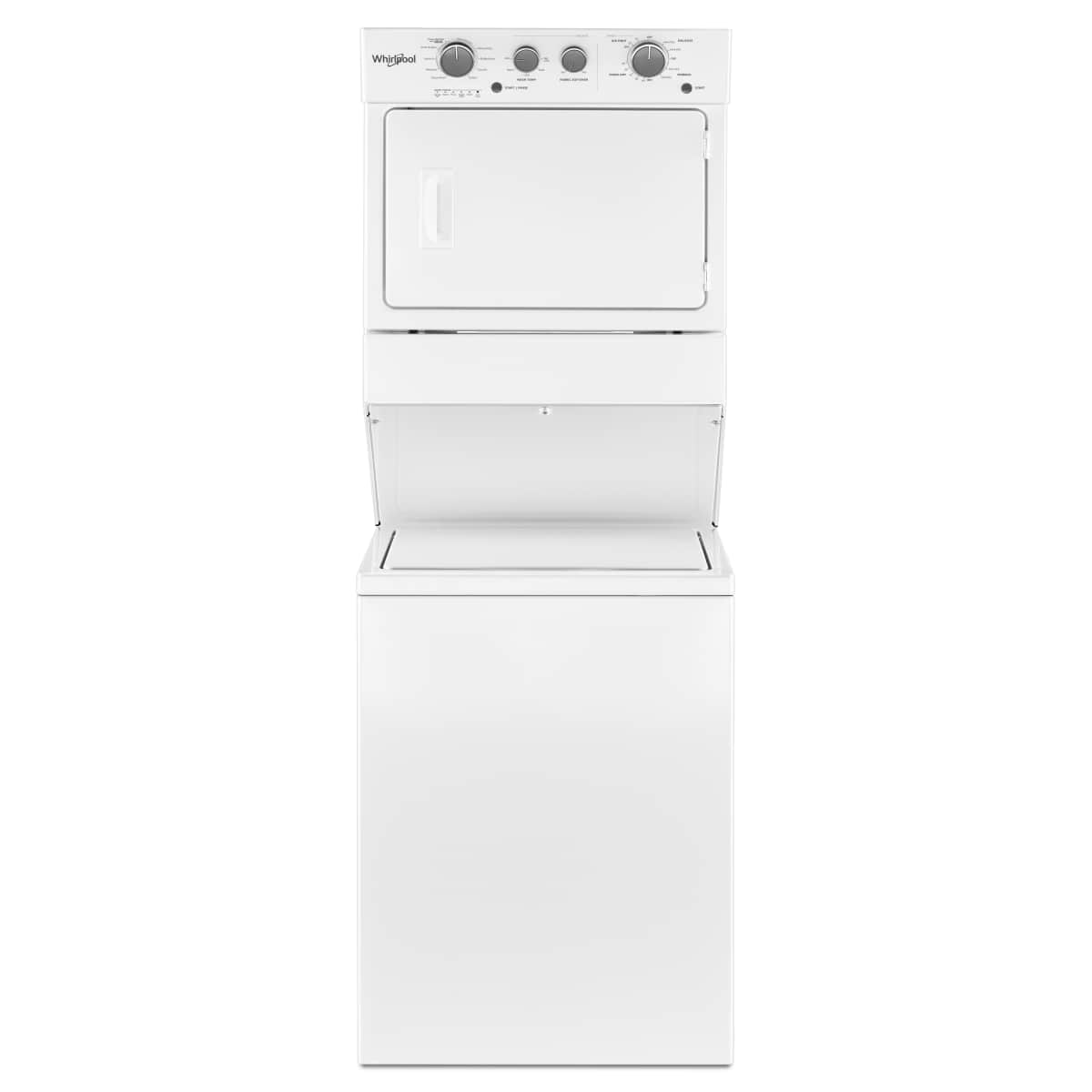 Whirlpool - 3.5 Cu. Ft. Top Load Washer and 5.9 Cu. Ft. Electric Dryer with Dual Action Agitator - White