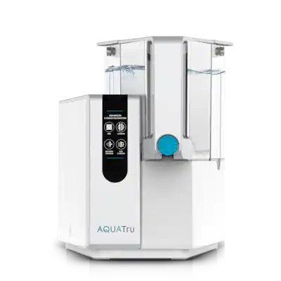 AquaTru - Classic Countertop Water Purifier Certified 4-Stage Reverse Osmosis System Removes 84 Contaminants