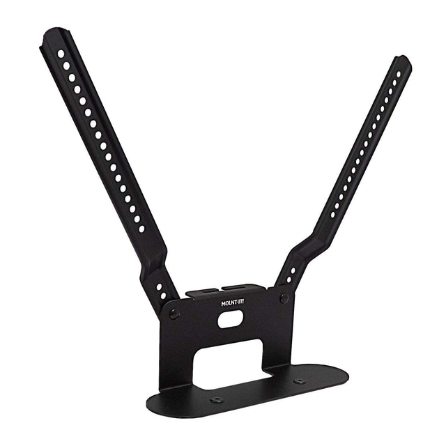 Front. Mount-It! - Sound Bar TV Mounting Shelf for Sonos Beam with Adjustable Height & Secure Installation - Black.