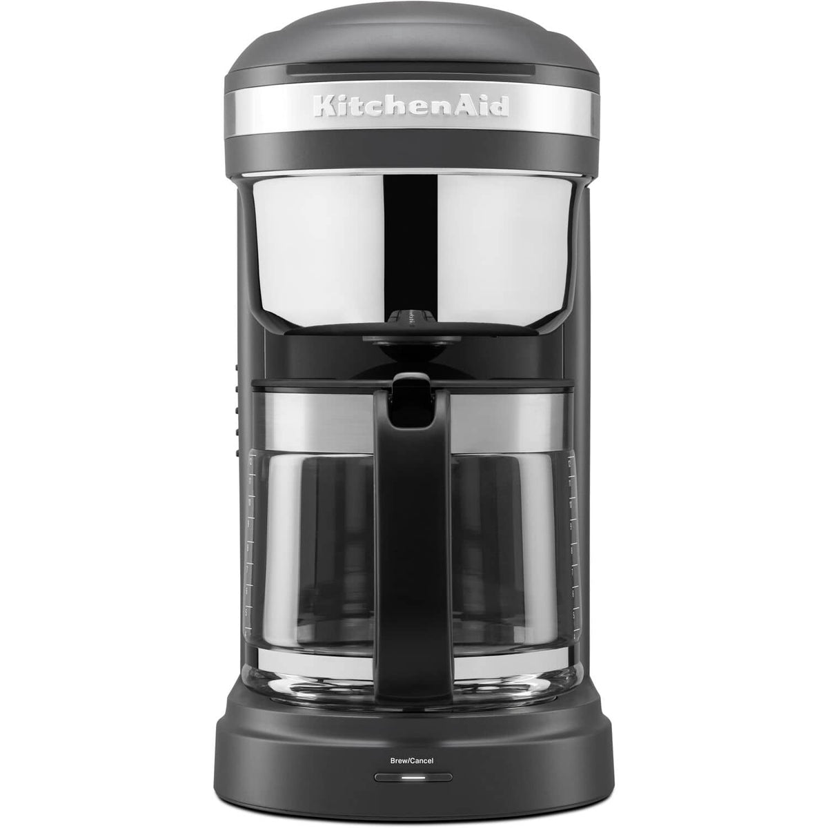 KitchenAid - 12-Cup Drip Coffee Maker with Spiral Showerhead and Programmable Warming Plate - Matte Charcoal Gray