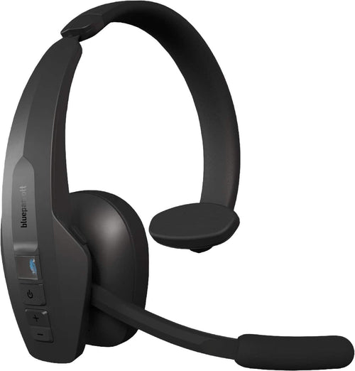 Front. BlueParrott - Pro B450 Wireless Bluetooth Mono Headset with 98% AI Voice Isolation Mics, ANC audio, and All-Day Comfort - Black.
