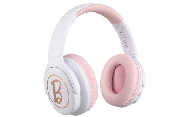Front. eKids - eKids Barbie Wireless Headphones for Kids, Bluetooth Headphones for School, Home, or Travel - Pink.
