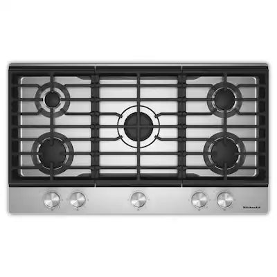 KitchenAid - 36 in. Gas Cooktop with 5 Versatile Burners