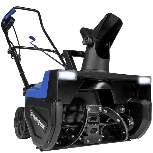 Front. Westinghouse - 22 in. 120-Volt Single-Stage Corded Electric Snow Blower - Blue.