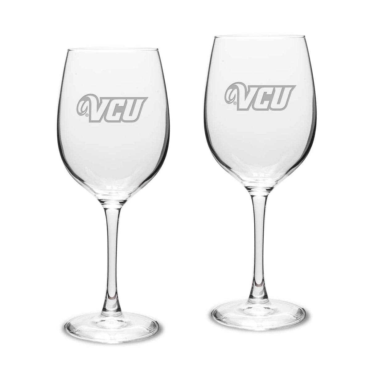 Jardine - VCU Rams 16oz. 2-Piece Traditional White Wine Glass Set - Multicolor