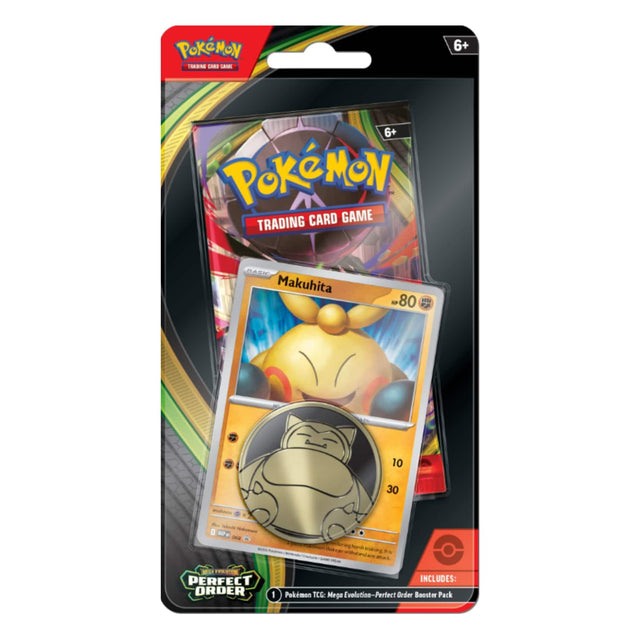 Pokémon Trading Card Game  
Makuhita  
80  
10  
30  
Perfect Order  
Includes: Pokémon TCG: Mega Evolution-Perfect Order Booster Pack