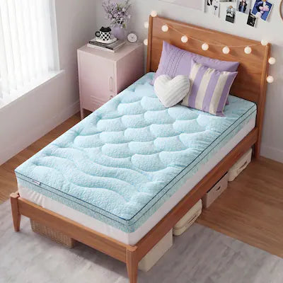 Bestier - Twin Size 3-Inch Gel Memory Foam Mattress Topper with Cooling Cover