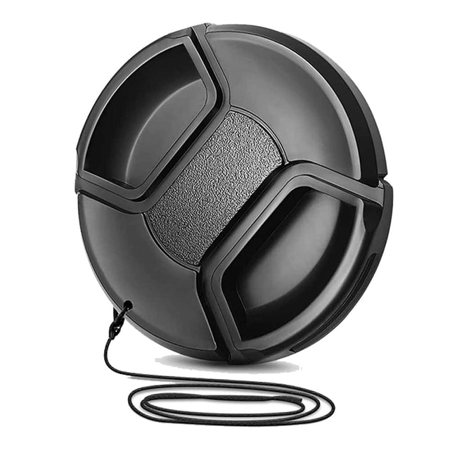 Front. Vivitar - 58mm Universal Extra Durable Center Pinch Snap On Lens Cap Front Dust Cover for Canon Nikon Sony Fujifilm Lenses - Black.