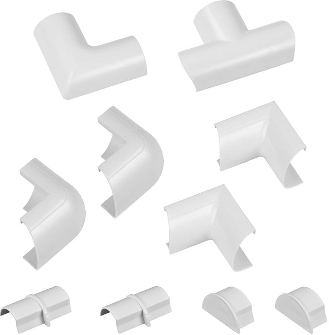 Front. D-Line - D-Line Cord Cover Accessory Multipack - White.