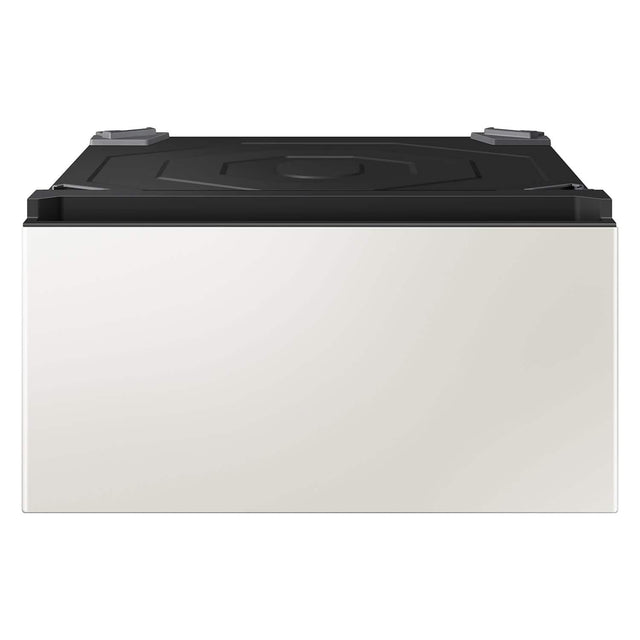 Front. Samsung - Bespoke AI Laundry Combo Pedestal with Storage Drawer - Ivory.