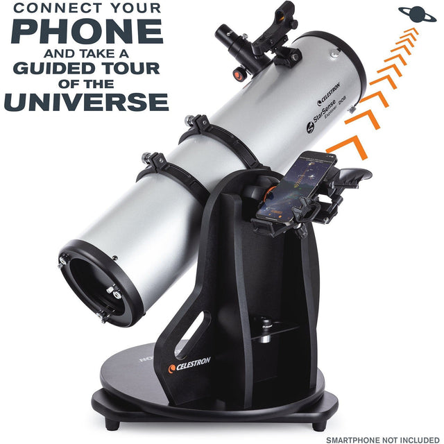 CONNECT YOUR PHONE AND TAKE A GUIDED TOUR OF THE UNIVERSE  
CELESTRON D0 Star Explorer  
SMARTPHONE NOT INCLUDED