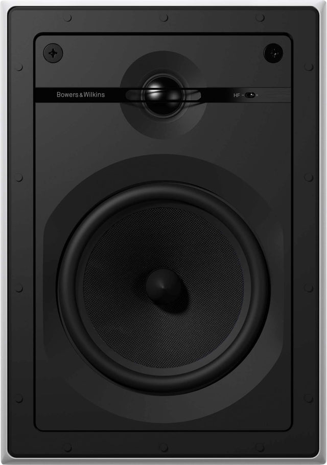 Front. Bowers & Wilkins - CI600 Series 664 6" In-Wall Speakers w/Glass Fiber Midbass - (Pair) - Paintable White.