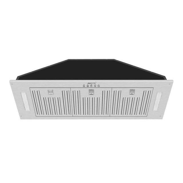 Front. Akicon - Akicon 36 in. 3-Speeds 600 CFM Range Hood Insert Dishwasher Safe Filters with 2 LED Lights - Stainless steel.