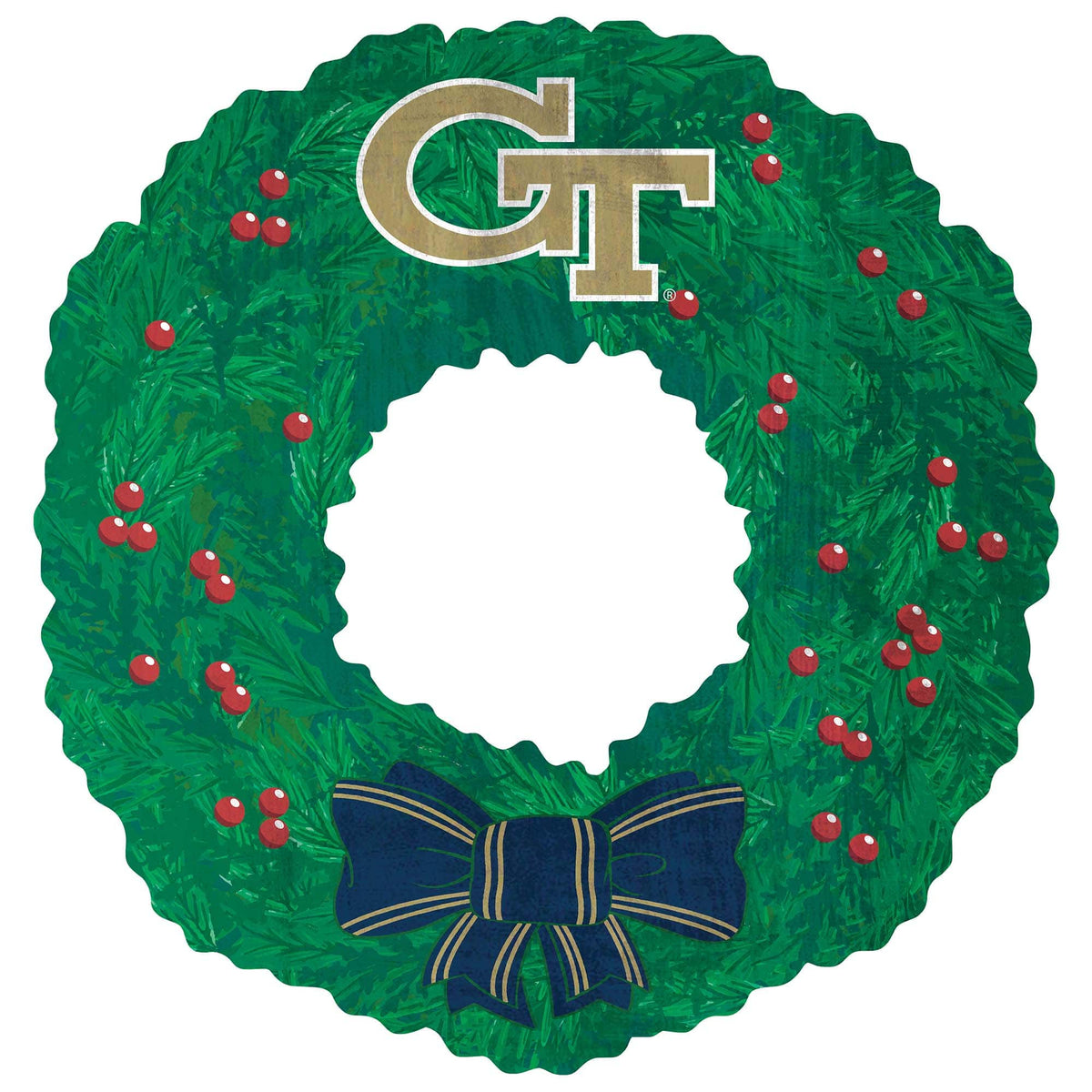 Fan Creations - Georgia Tech Yellow Jackets 16'' Team Wreath Sign - Green