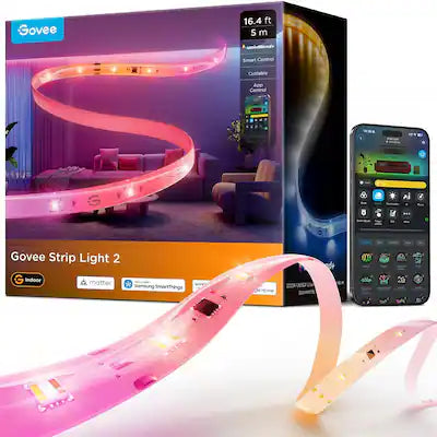 Govee - LED Strip Light 2, 16.4ft, RGBWWIC, Tunable 1000K-10000K, Works with Matter, Alexa, Google